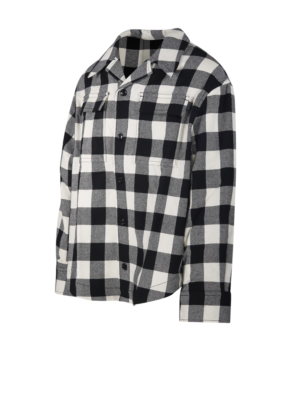 DONNA AMI CAMICIA A QUADRI IN LANA NERA 