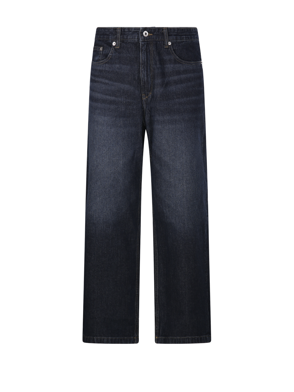 MEN COOR BLUE COTTON TWILL WASH BRUSHED JEANS