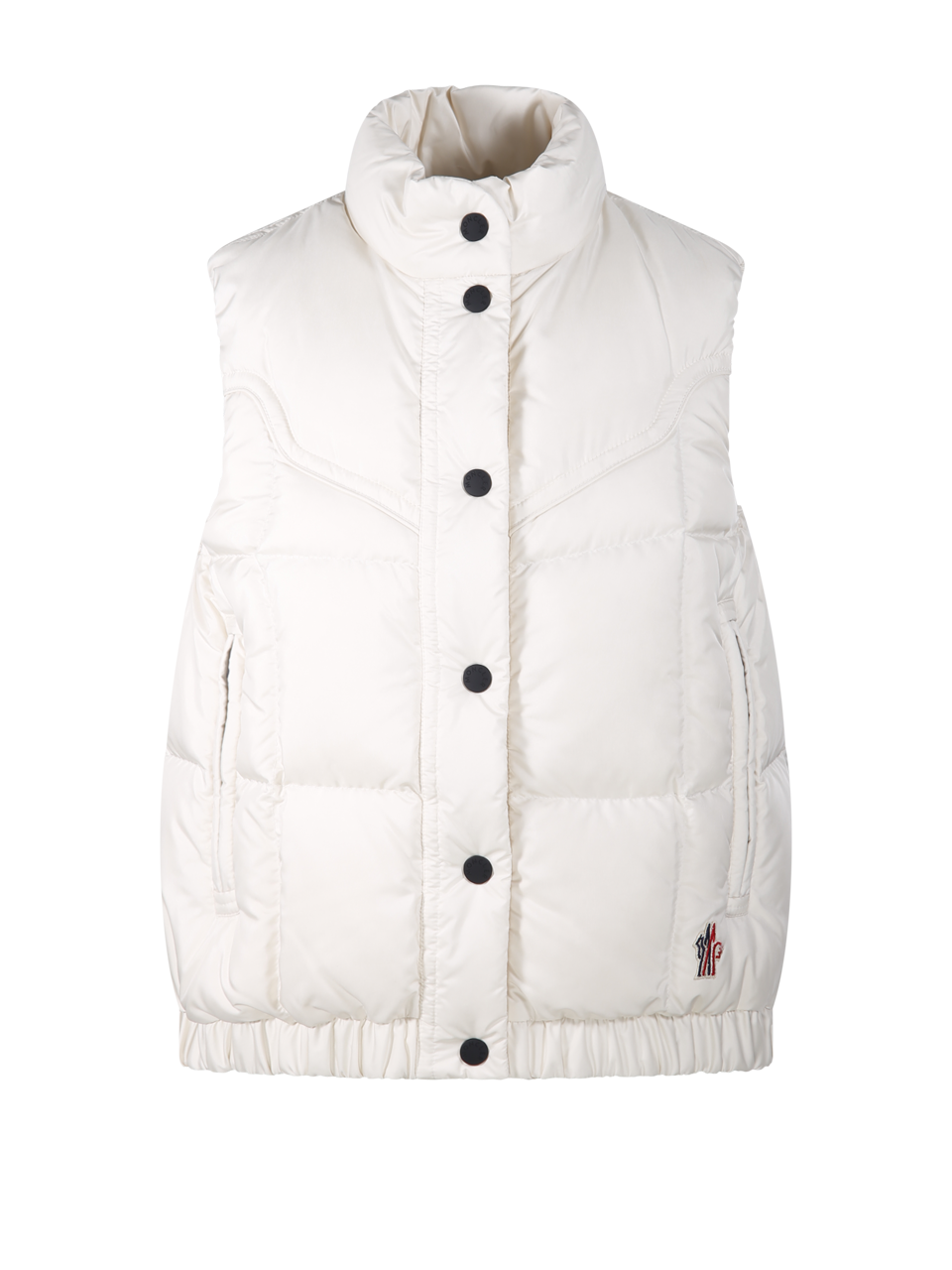 WOMAN MONCLER GRENOBLE WHITE POLYESTER DOUCY DOWN JACKET VEST