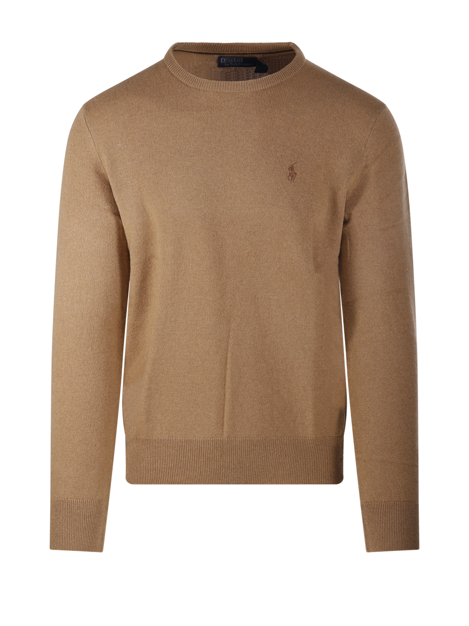 MEN RALPH LAUREN BEIGE WOOL ROUND NECK SWEATER