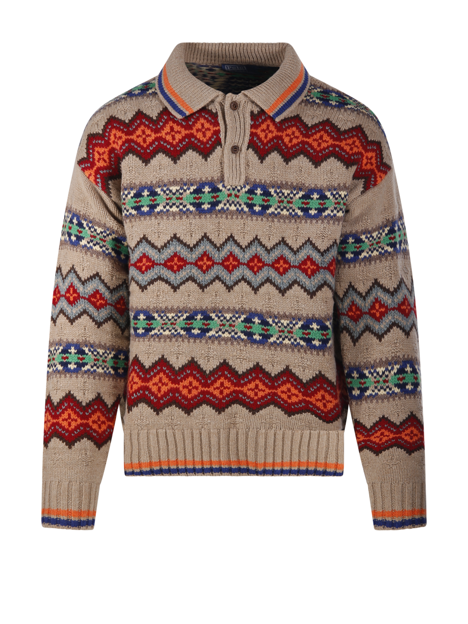UOMO RALPH LAUREN MAGLIONE IN LANA BEIGE 