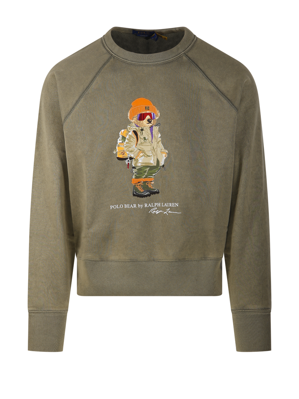 MEN RALPH LAUREN GREEN COTTON ROUND NECK SWEATSHIRT