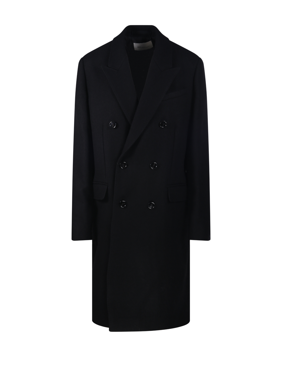 DONNA AMI CAPPOTTO DOPPIOPETTO IN LANA NERA 