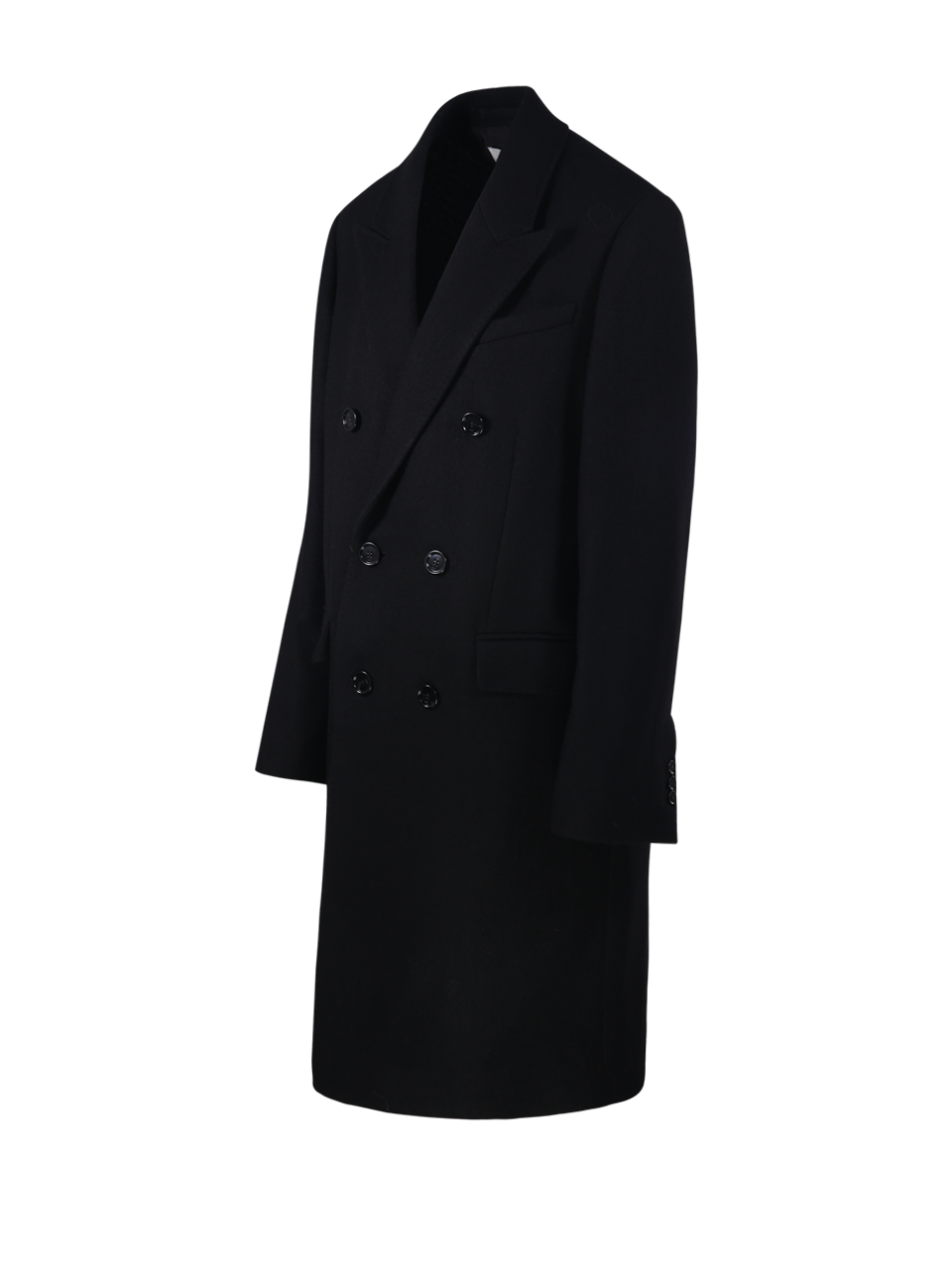 DONNA AMI CAPPOTTO DOPPIOPETTO IN LANA NERA 