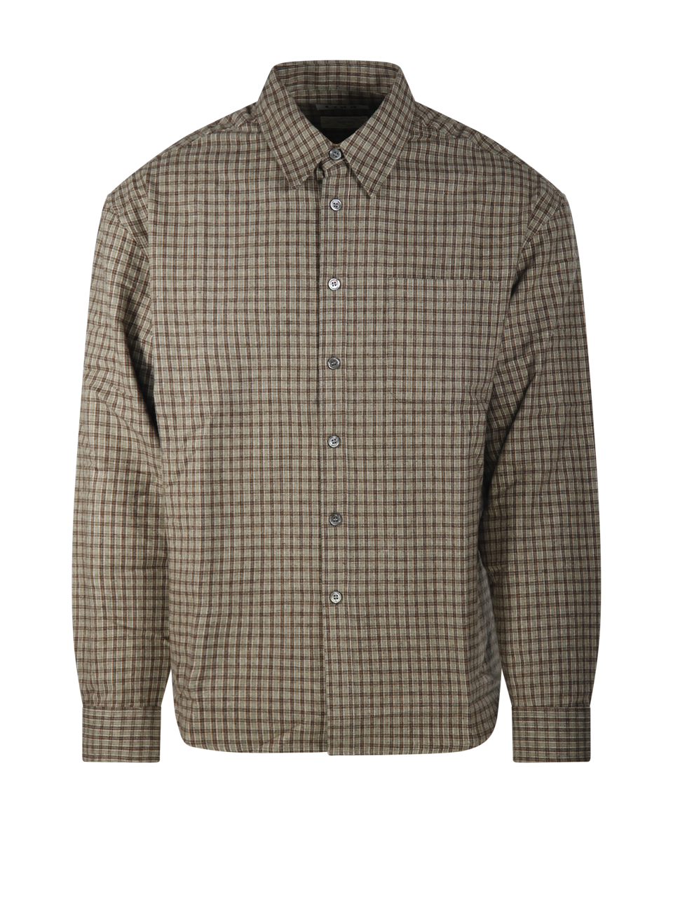 MEN COOR GREEN COTTON GUN CLUB CHECK SHIRT