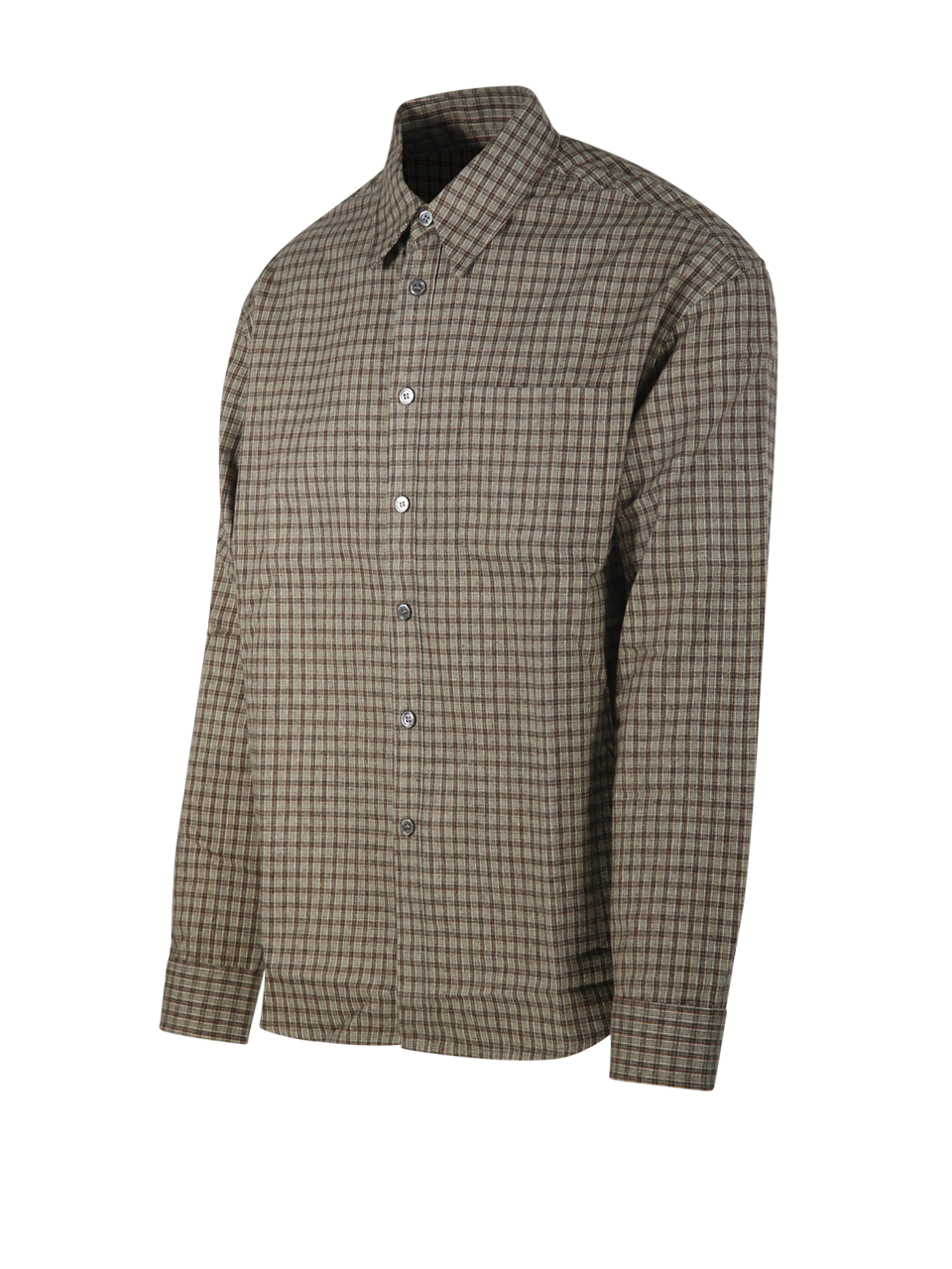 MEN COOR GREEN COTTON GUN CLUB CHECK SHIRT