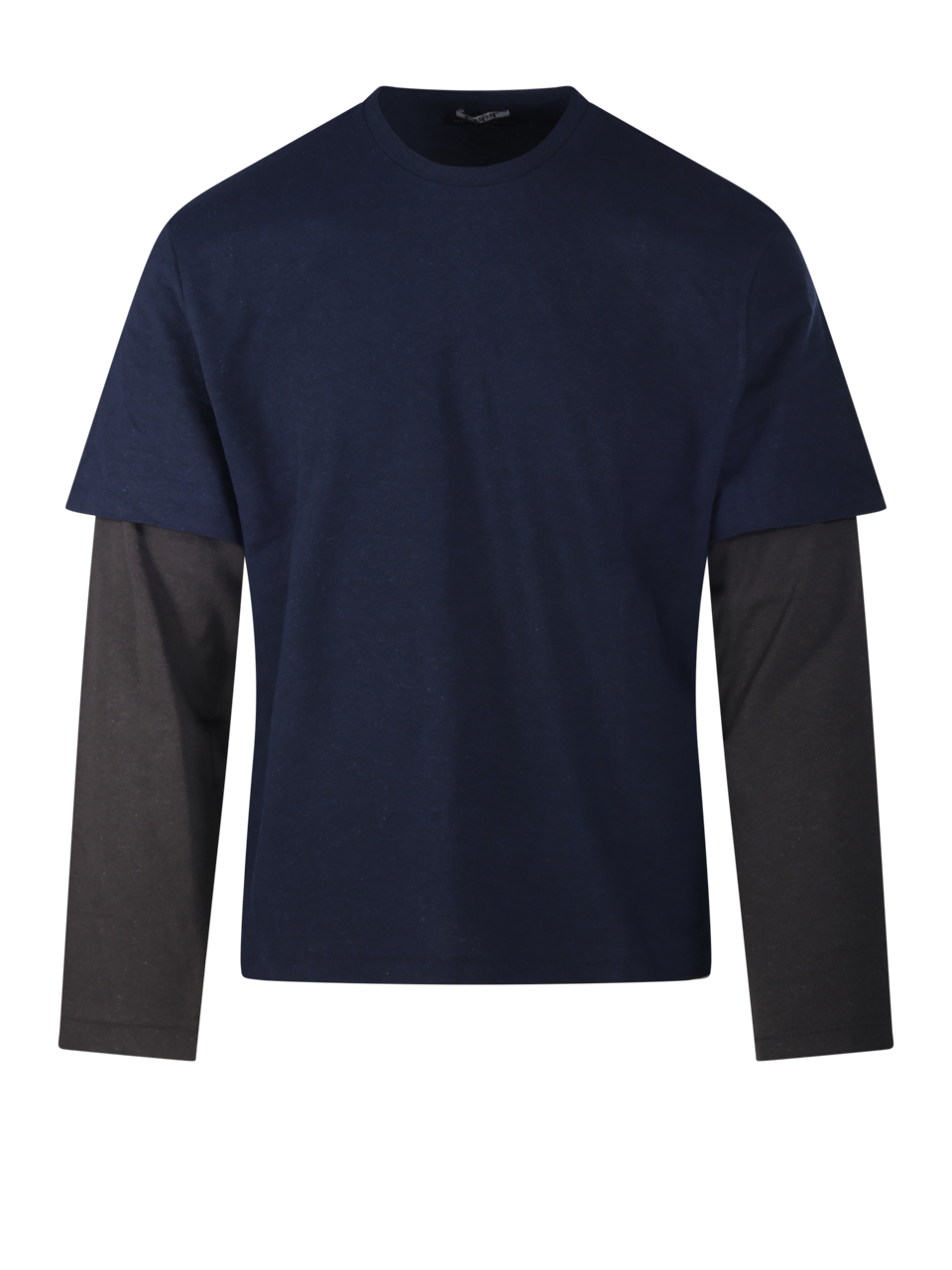 MEN COOR BLUE HEMP LONG SLEEVE TSHIRT
