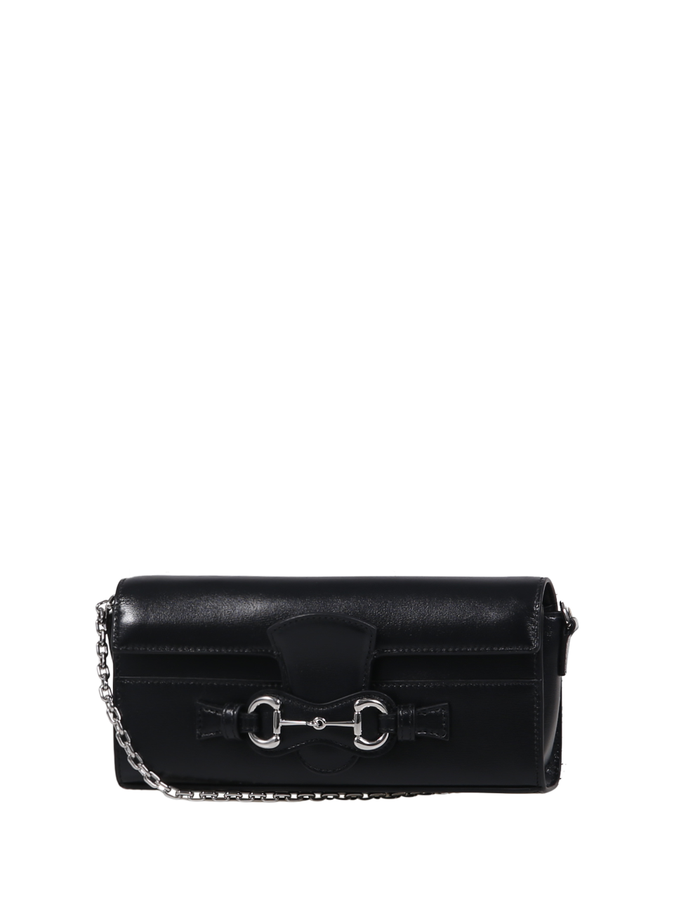 WOMAN GUCCI BLACK LEATHER CHAIN WALLET