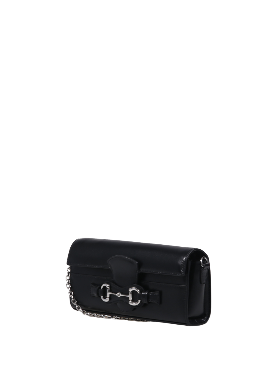 WOMAN GUCCI BLACK LEATHER CHAIN WALLET