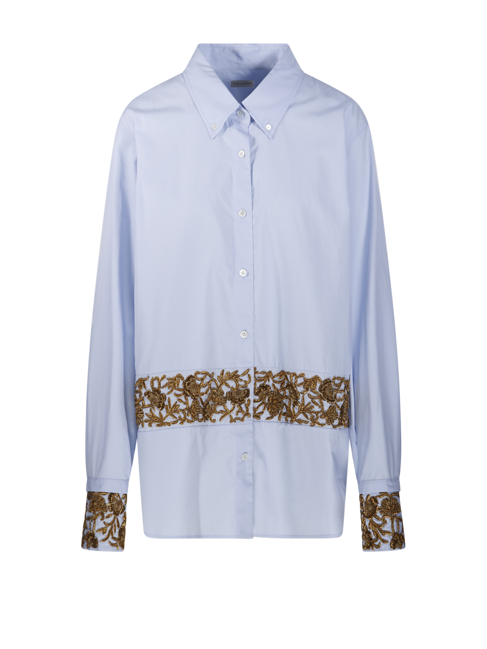 WOMAN DRIES VAN NOTEN BLUE COTTON CHEERS SHIRT