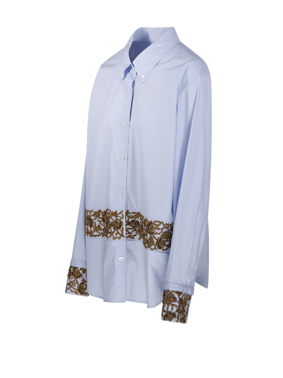 WOMAN DRIES VAN NOTEN BLUE COTTON CHEERS SHIRT