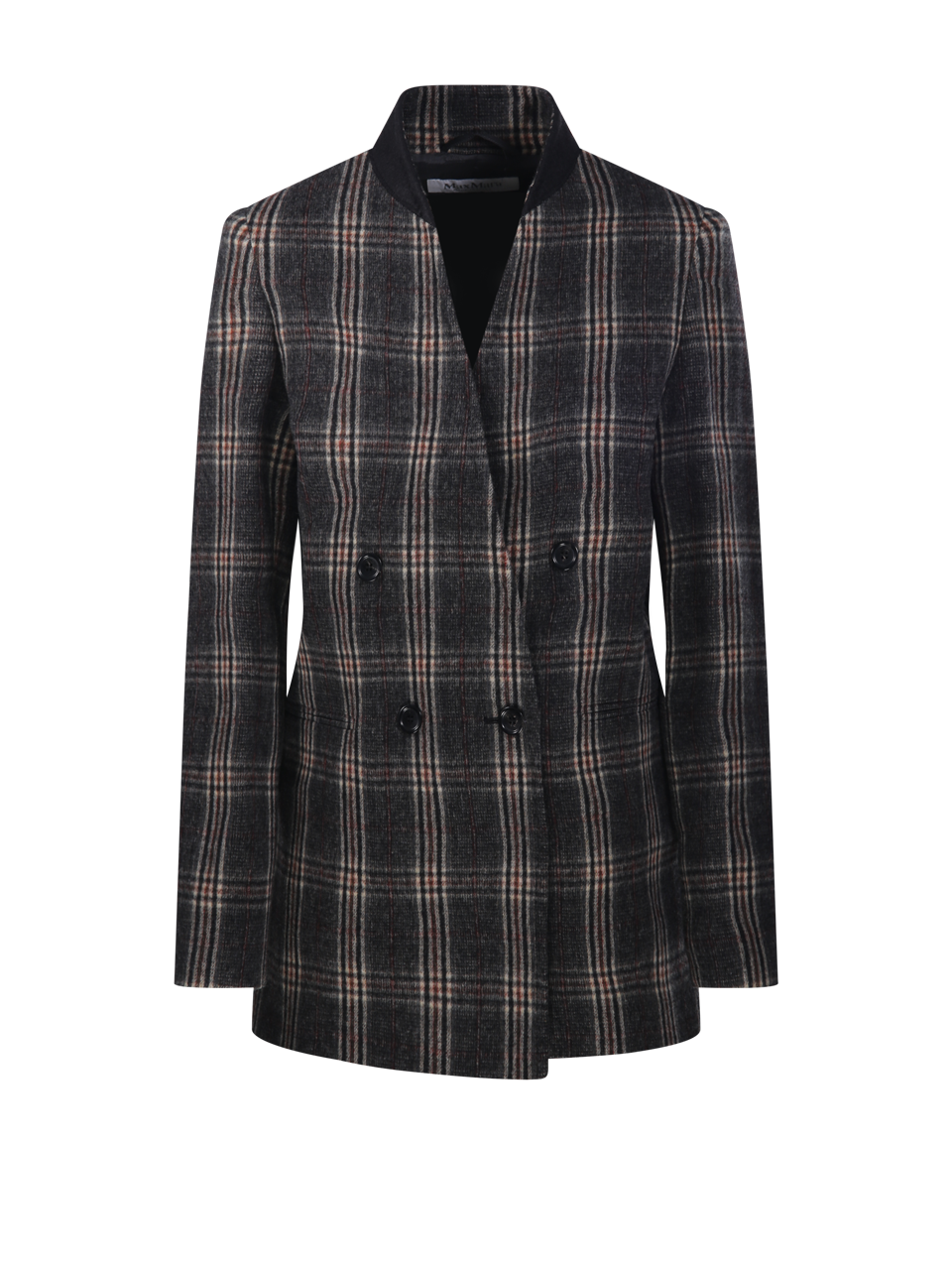 WOMAN MAXMARA BLACK VIRGIN WOOL ELMO CHECK JACKET
