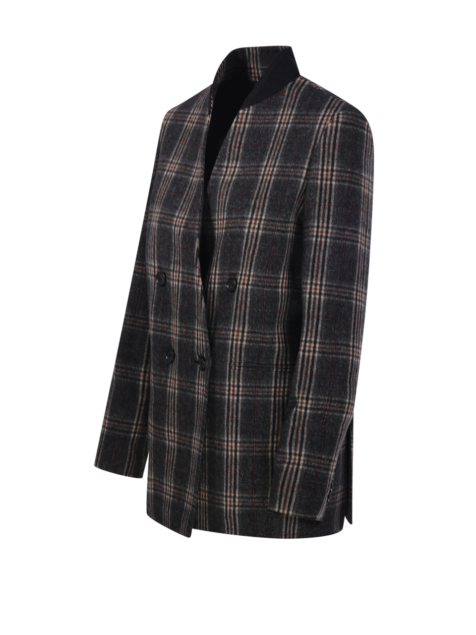 WOMAN MAXMARA BLACK VIRGIN WOOL ELMO CHECK JACKET