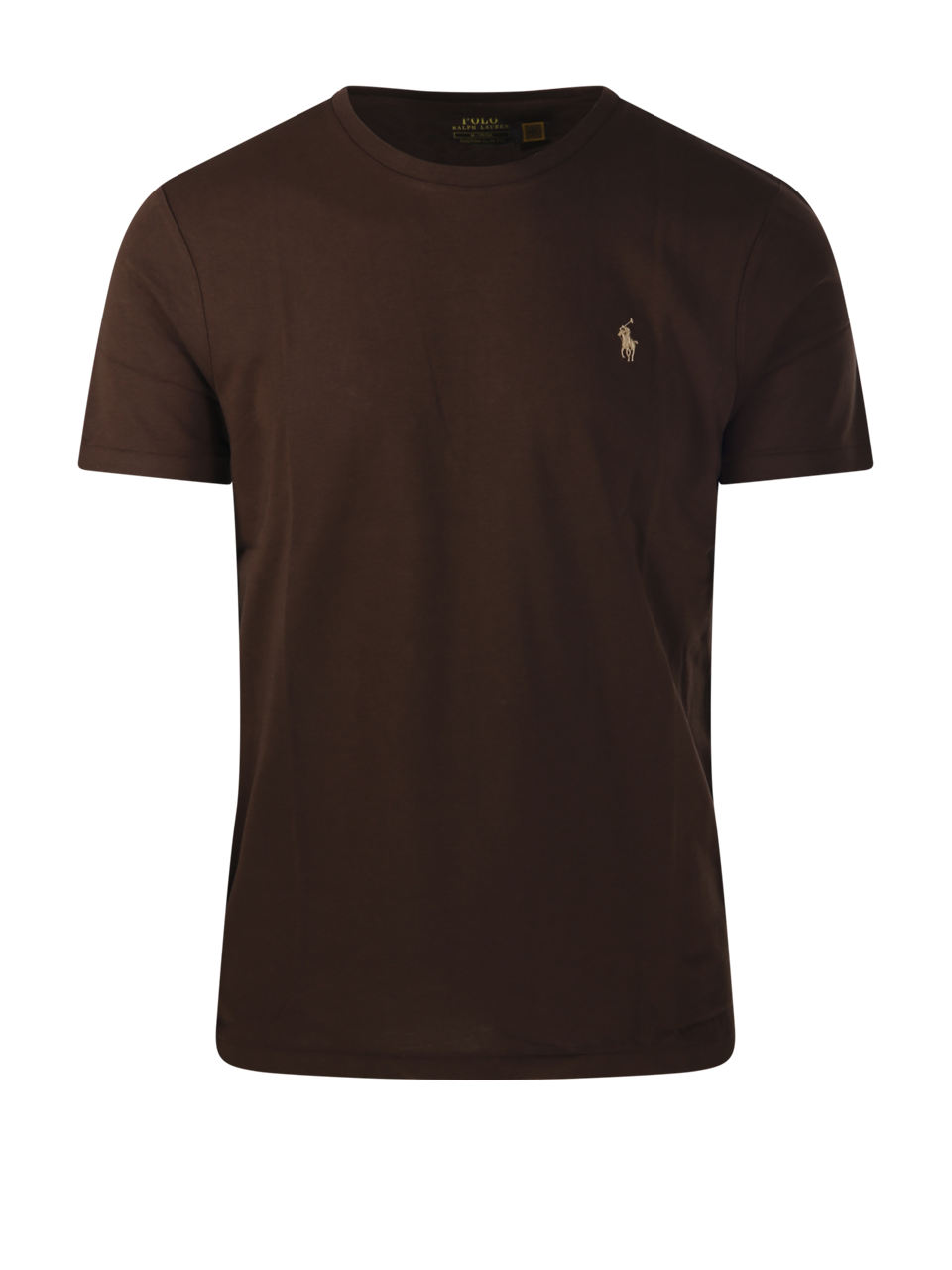 MEN RALPH LAUREN BROWN COTTON T-SHIRT