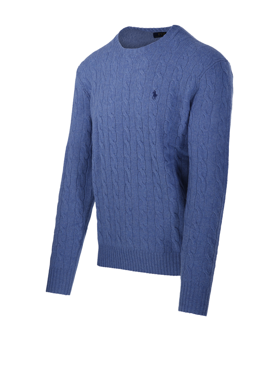 MEN RALPH LAUREN BLUE WOOL ROUND NECK SWEATER