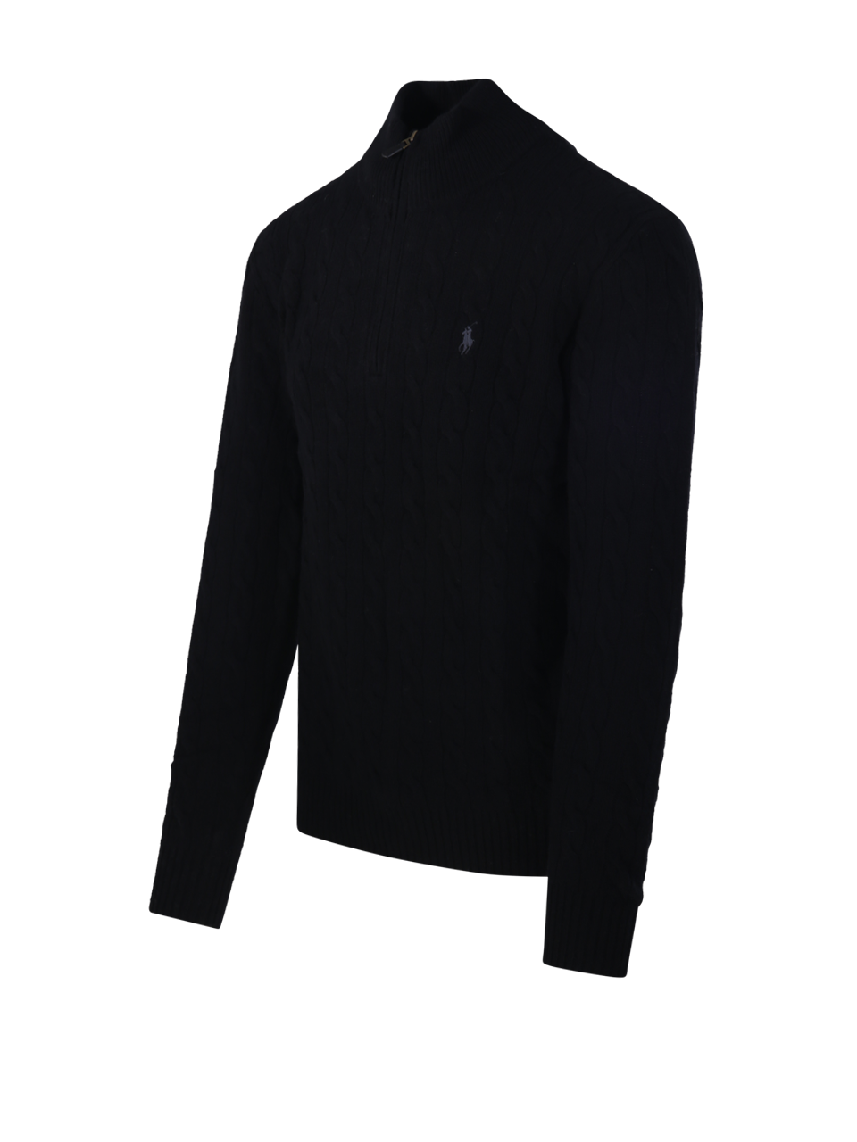 MEN RALPH LAUREN BLACK WOOL ROUND NECK SWEATER
