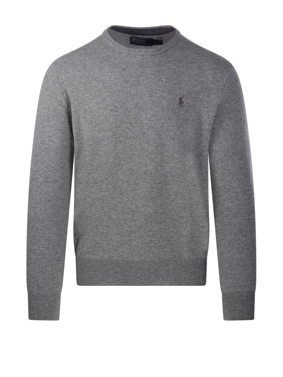 MEN RALPH LAUREN GREY WOOL ROUND NECK SWEATER