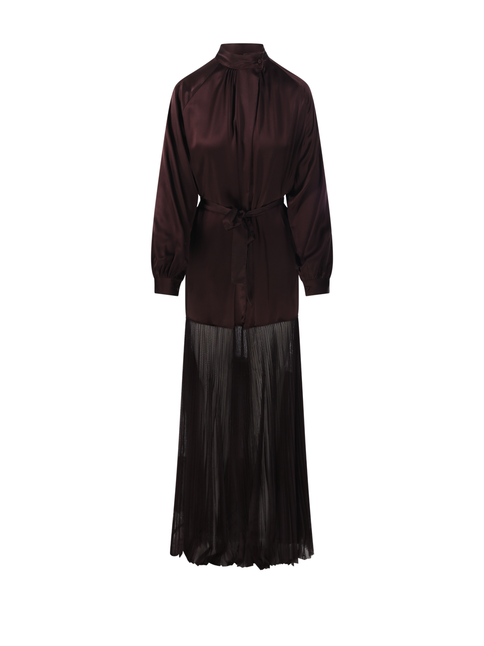WOMAN FORTE FORTE BROWN SILK CHIC DRESS