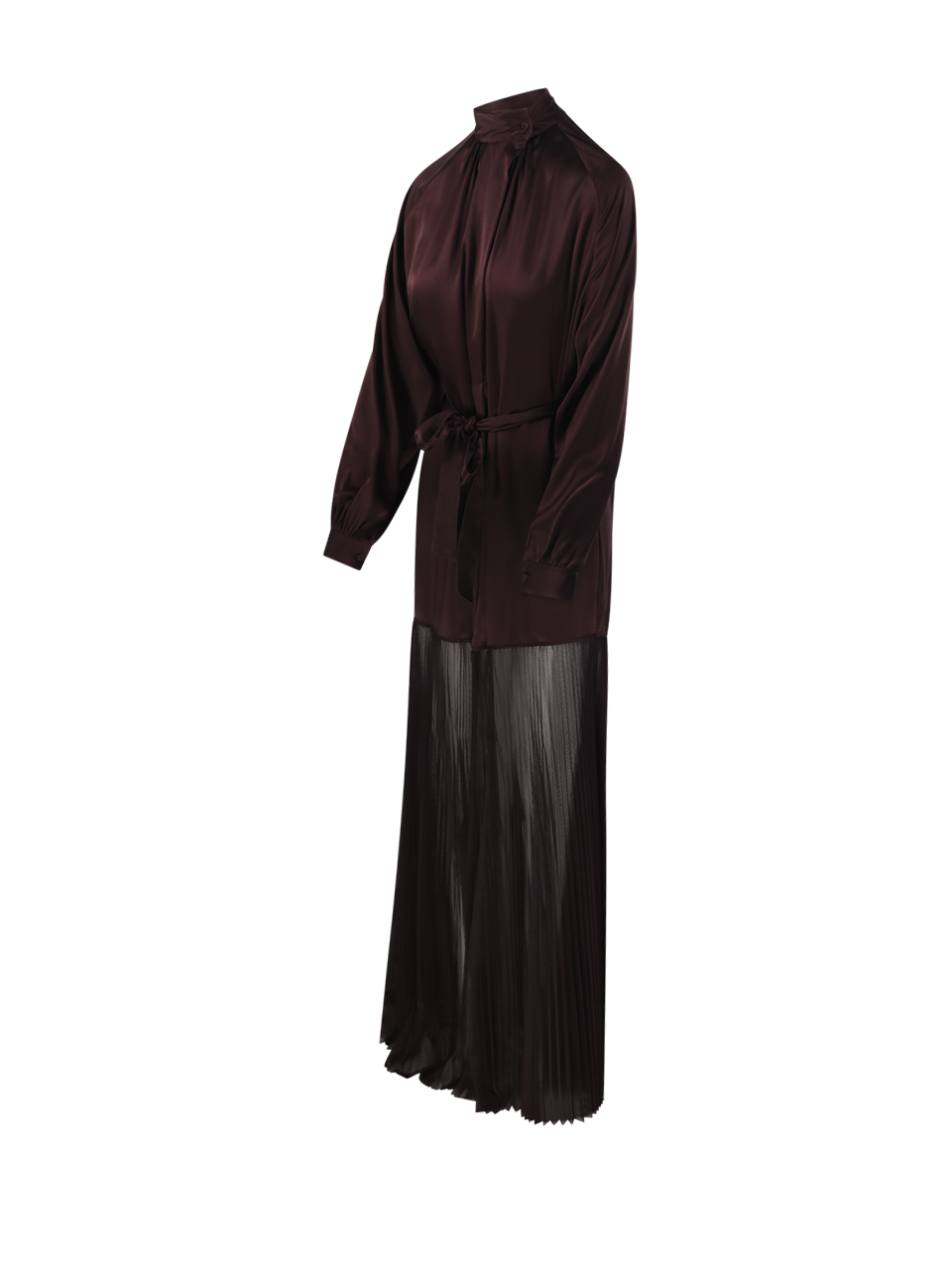 WOMAN FORTE FORTE BROWN SILK CHIC DRESS