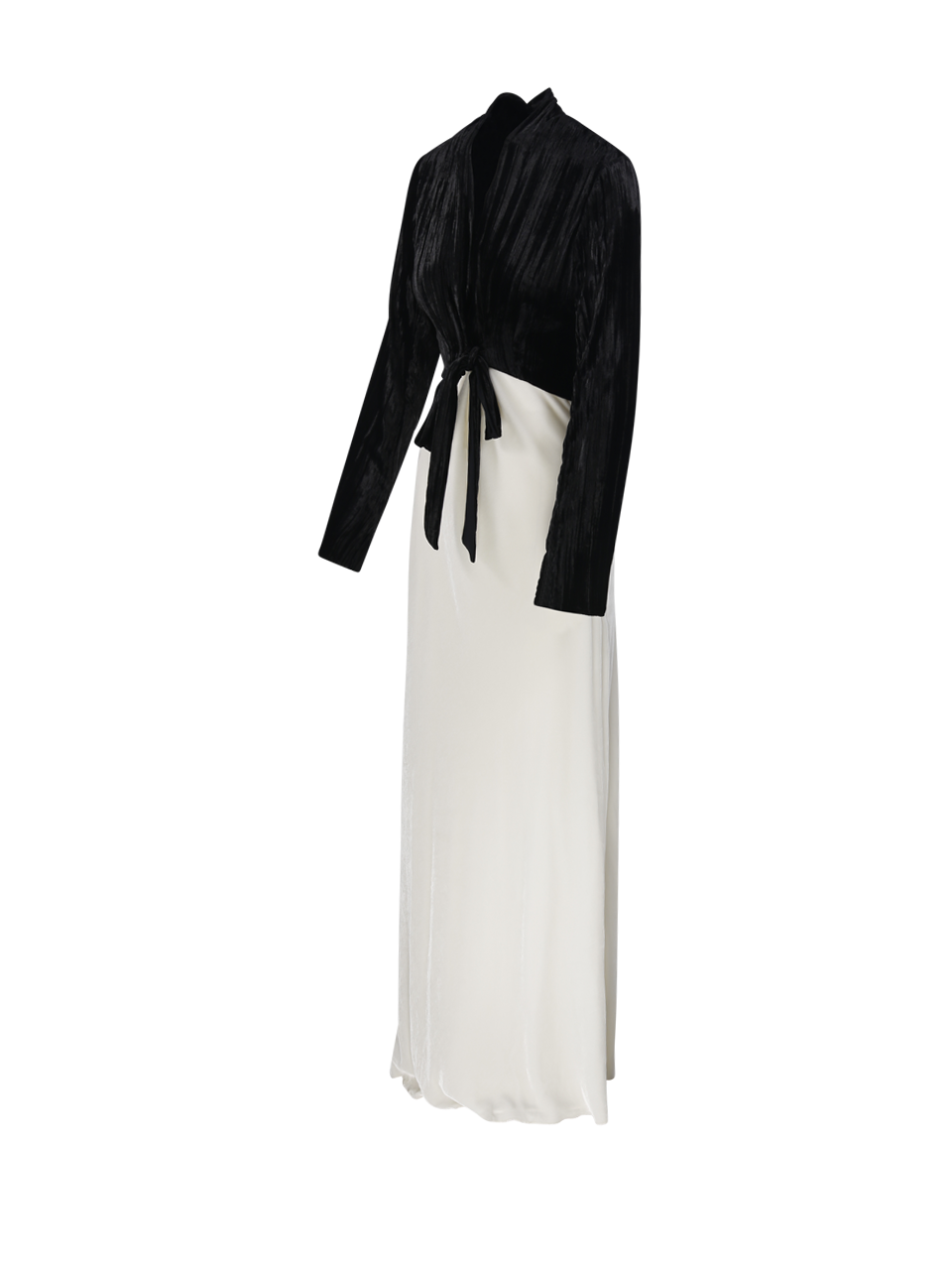 WOMAN FORTE FORTE BLACK VISCOSE LONG SLEEVES DRESS