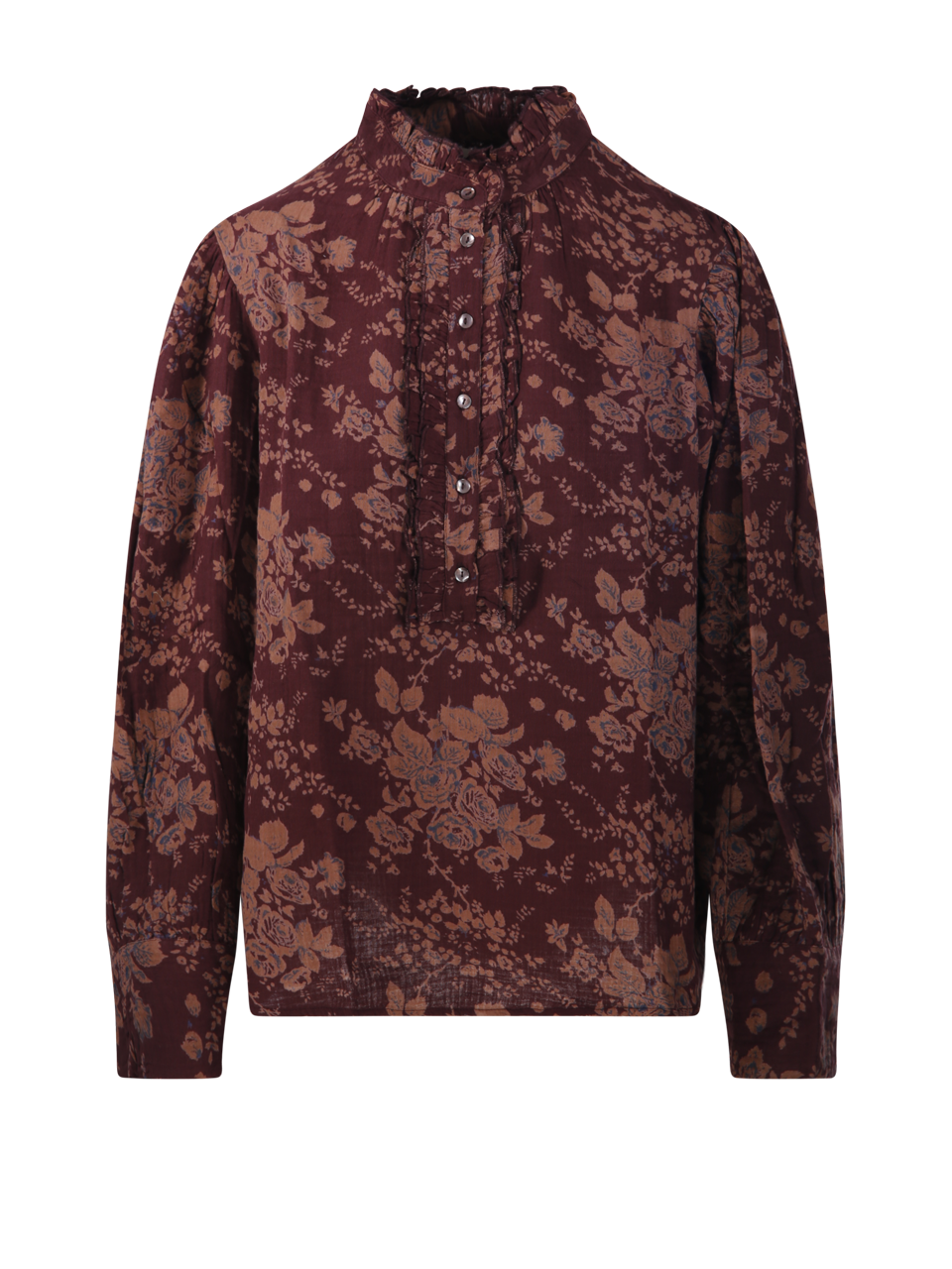 WOMAN ANTIK BATIK BROWN COTTON CINZO BLOUSE