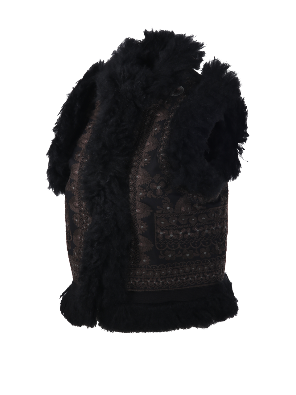 WOMAN ANTIK BATIK BLACK COTTON SANDO GILET
