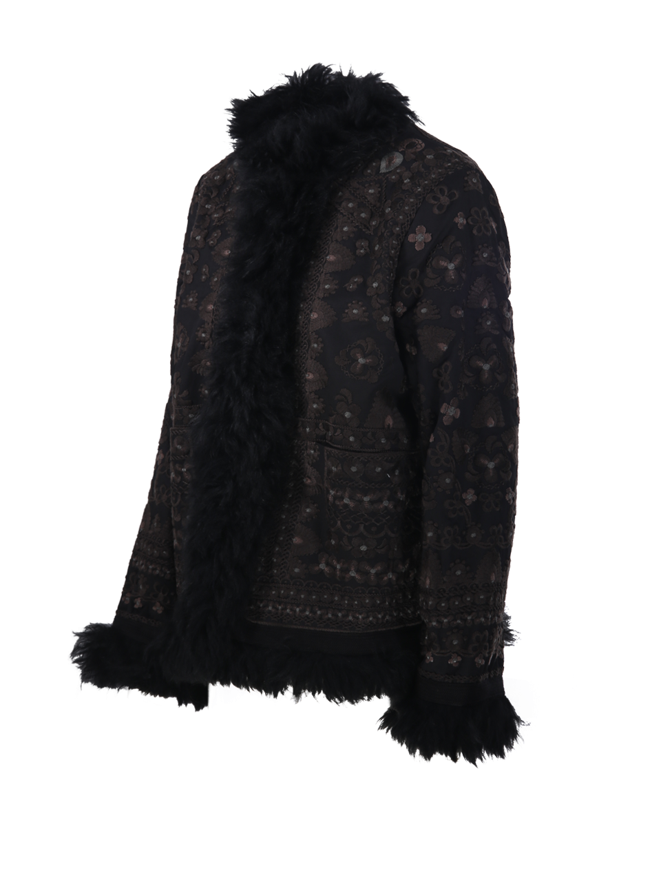 WOMAN ANTIK BATIK BLACK COTTON SANDO JACKET