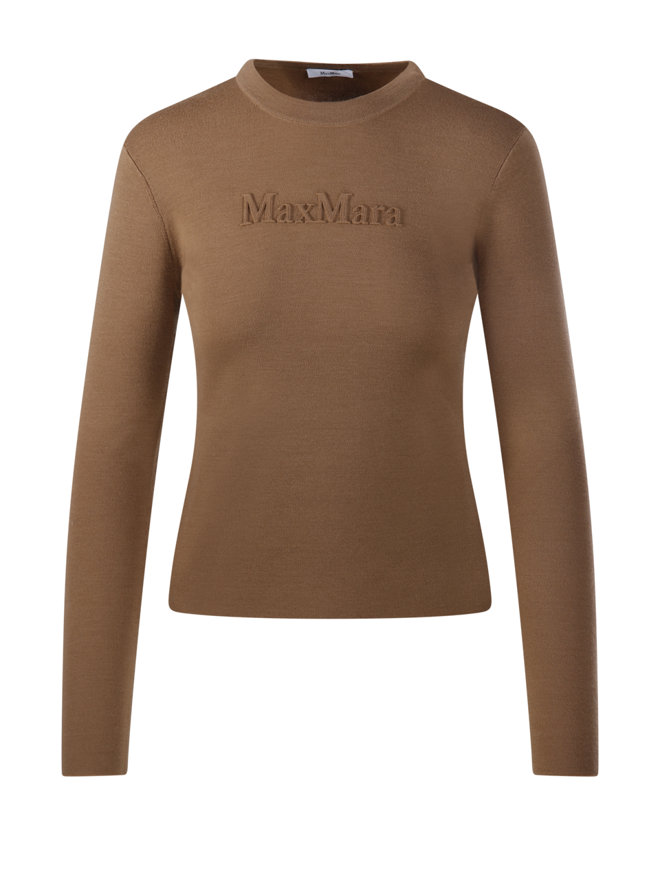 WOMAN MAXMARA BEIGE VIRGIN WOOL MANTO SWEATER