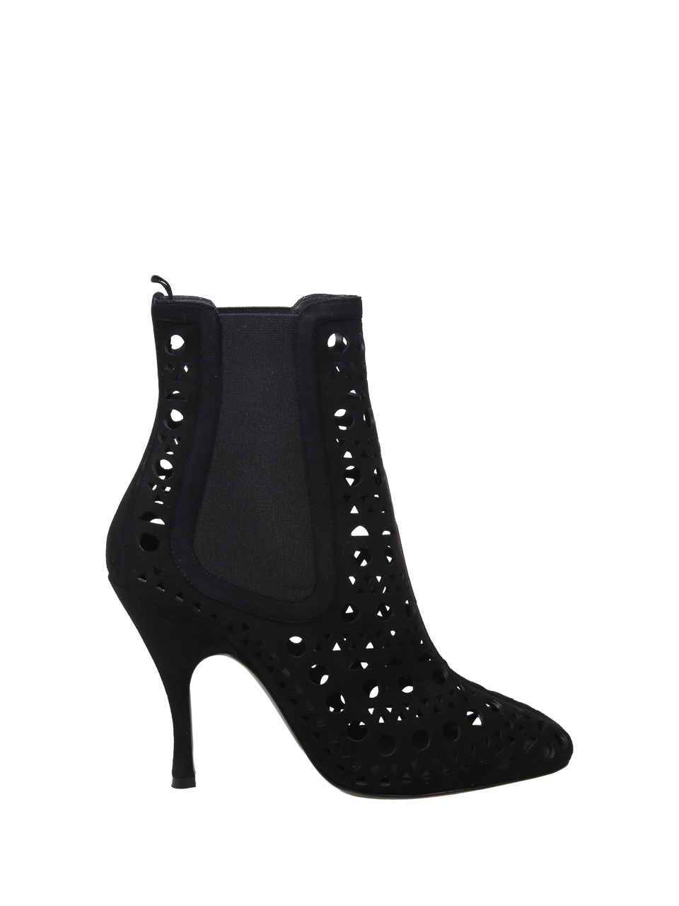 DONNA ALAIA STIVALE VIENNE CHELSEA IN PELLE NERA 