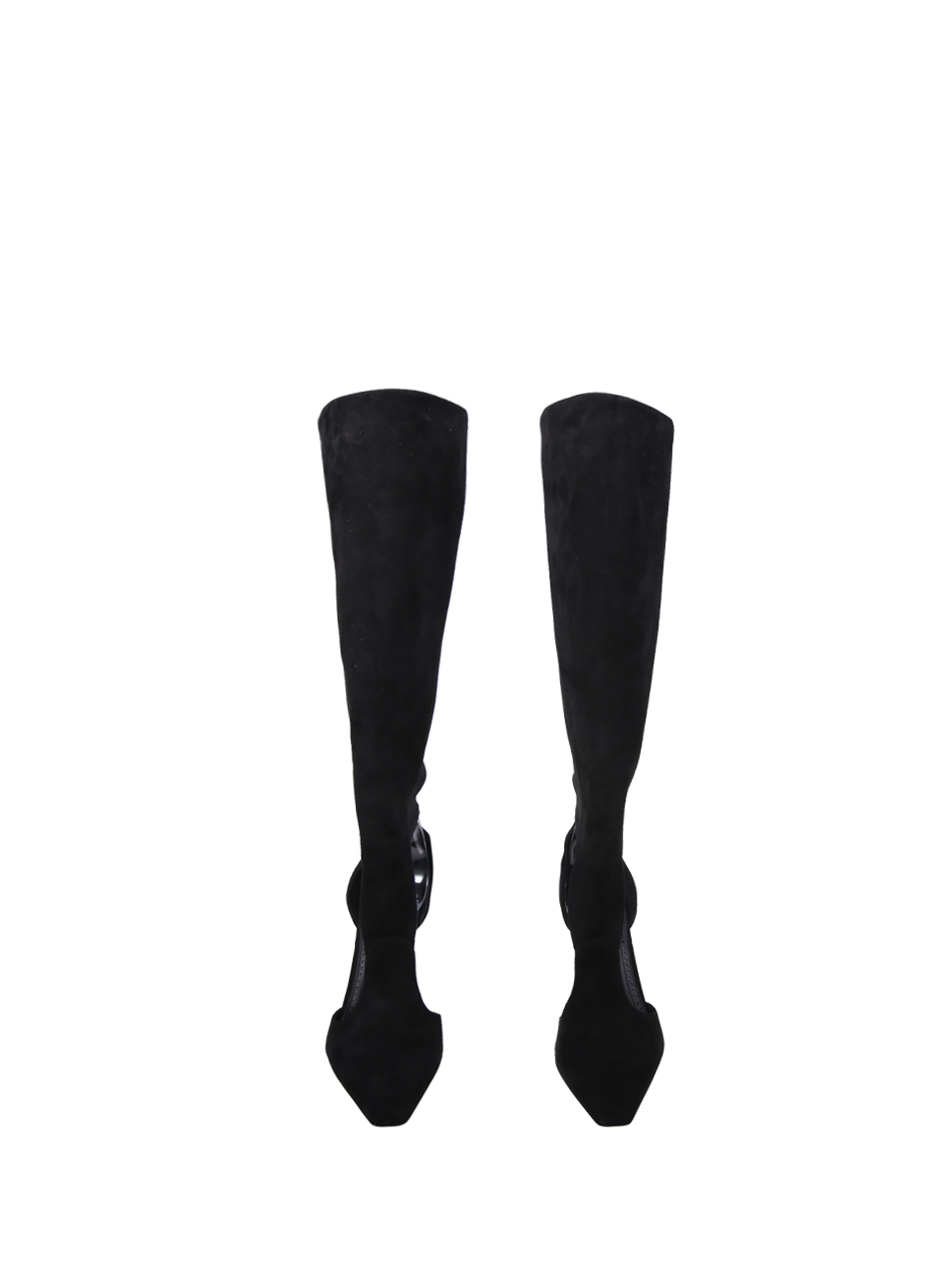 WOMAN ALAIA BLACK LEATHER COURT BOOT 