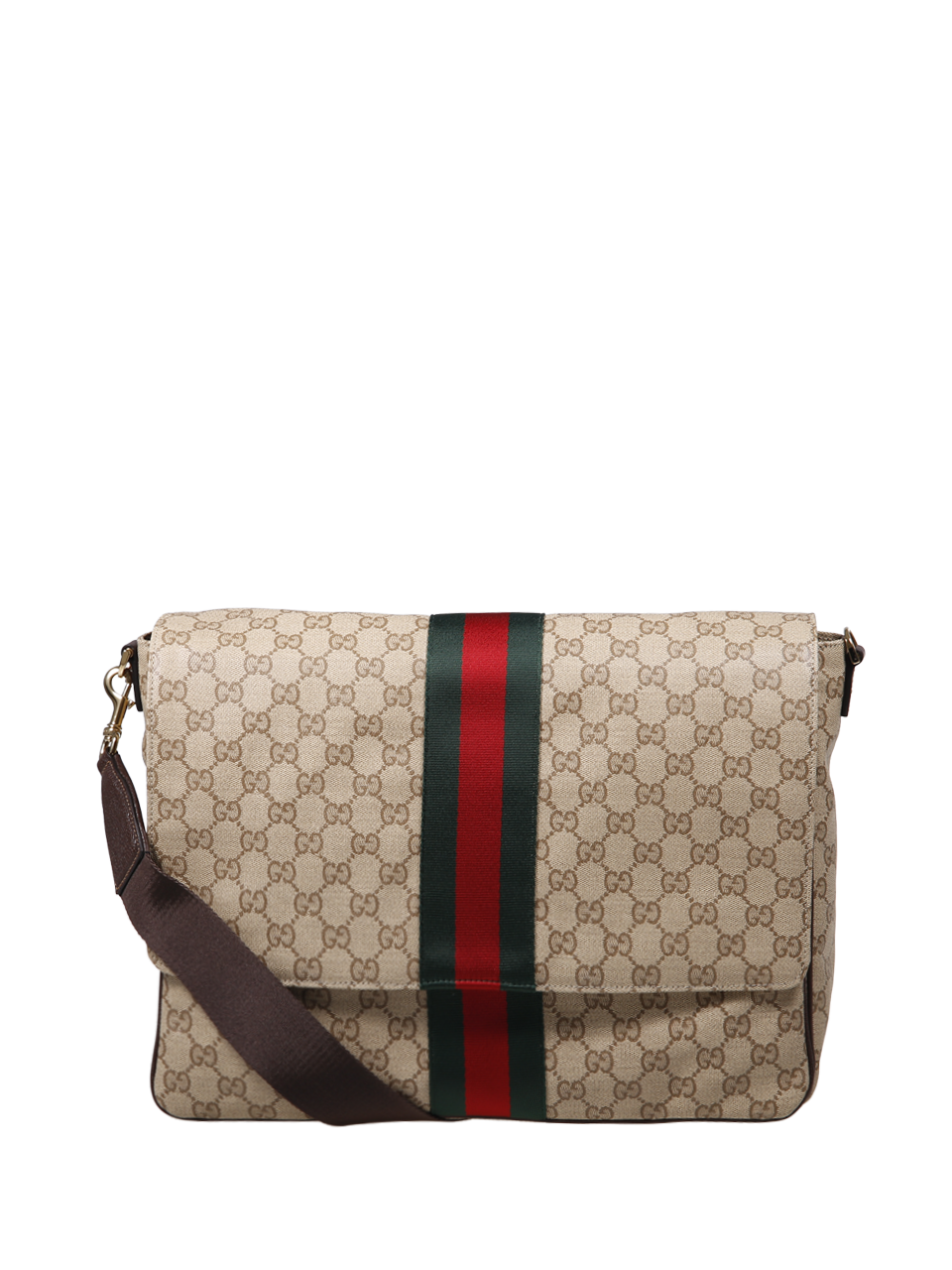MEN GUCCI BEIGE LEATHER CROSSBODY BAG