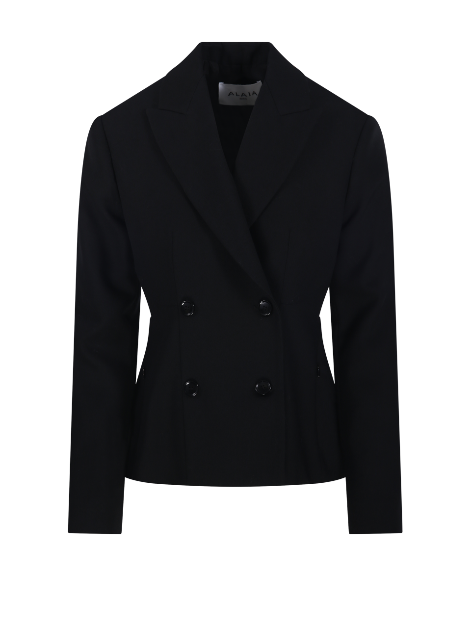 WOMAN ALAIA BLACK WOOL TAILORED JACKET