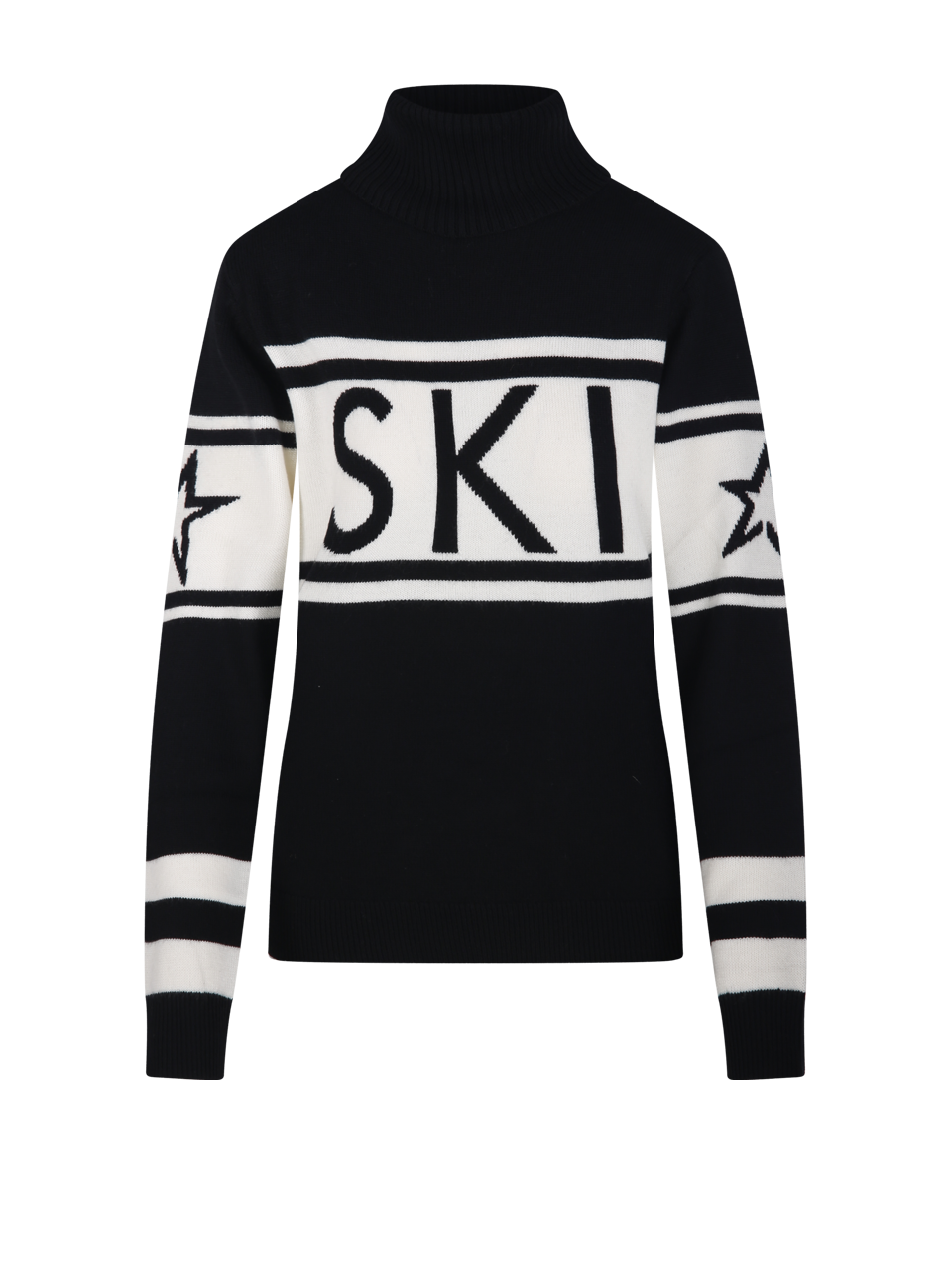 WOMAN PERFECT MOMENT BLACK MERINO WOOL SCHILD SWEATER