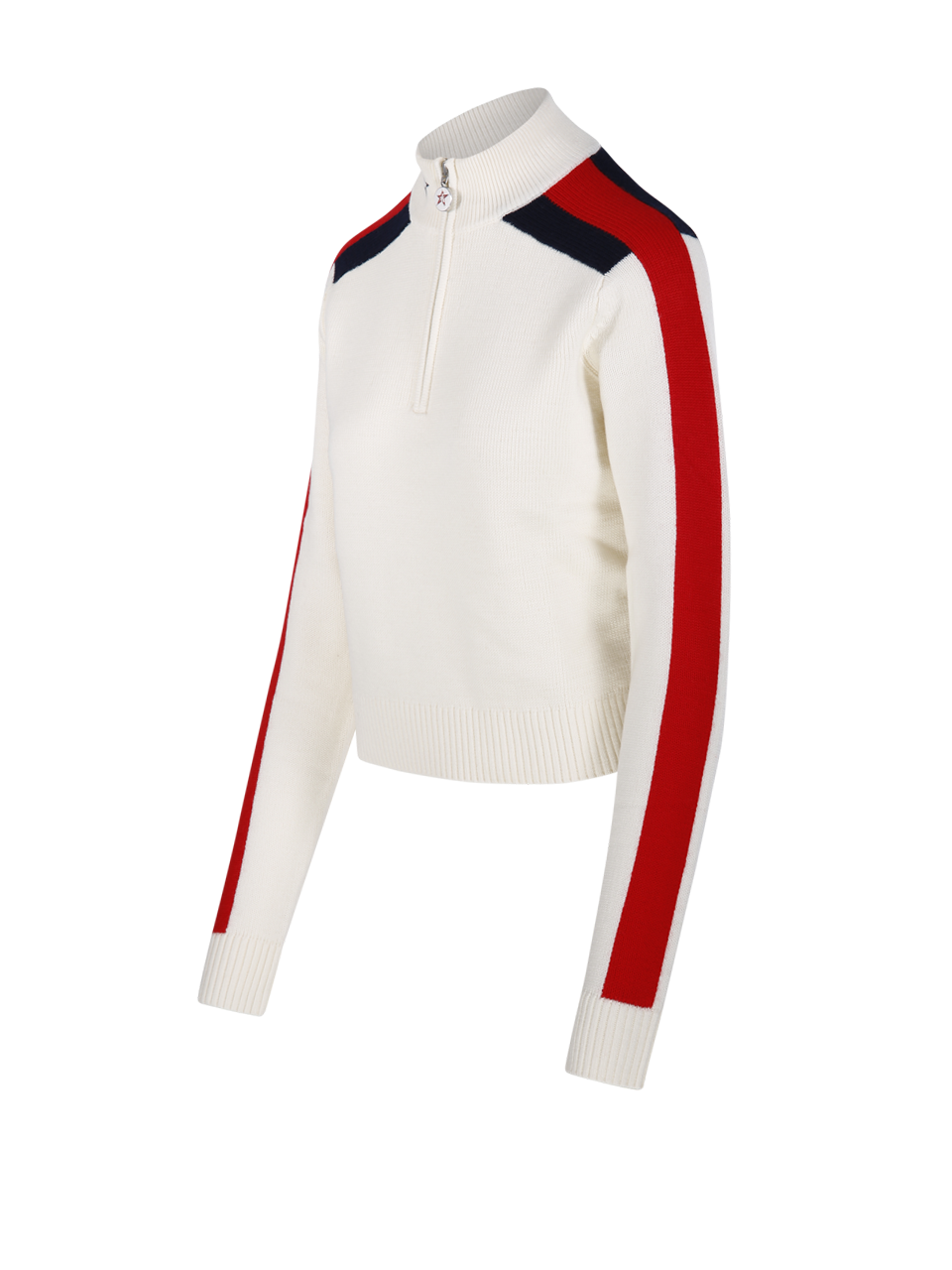 DONNA PERFECT MOMENT MAGLIONE LA TOUR 1/4 IN LANA MERINO BIANCA 