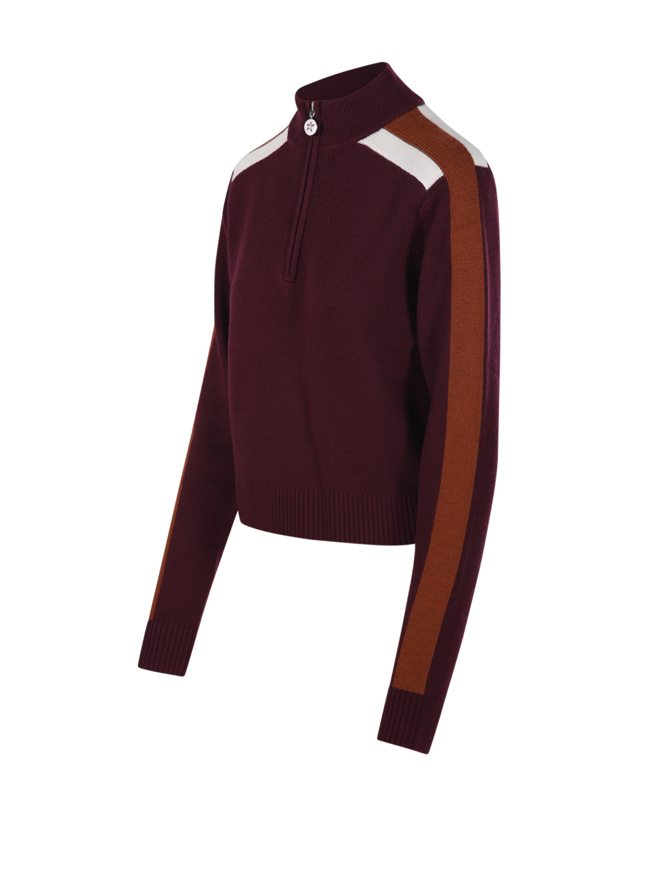 DONNA PERFECT MOMENT MAGLIONE LA TOUR 1/4 IN LANA MERINO BORDEAUX  