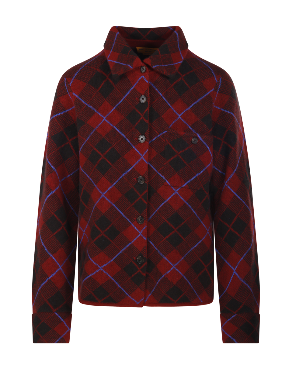 WOMAN GUEST IN RESIDENCE RED CASHMERE DYLAN PLAID SHIRT
