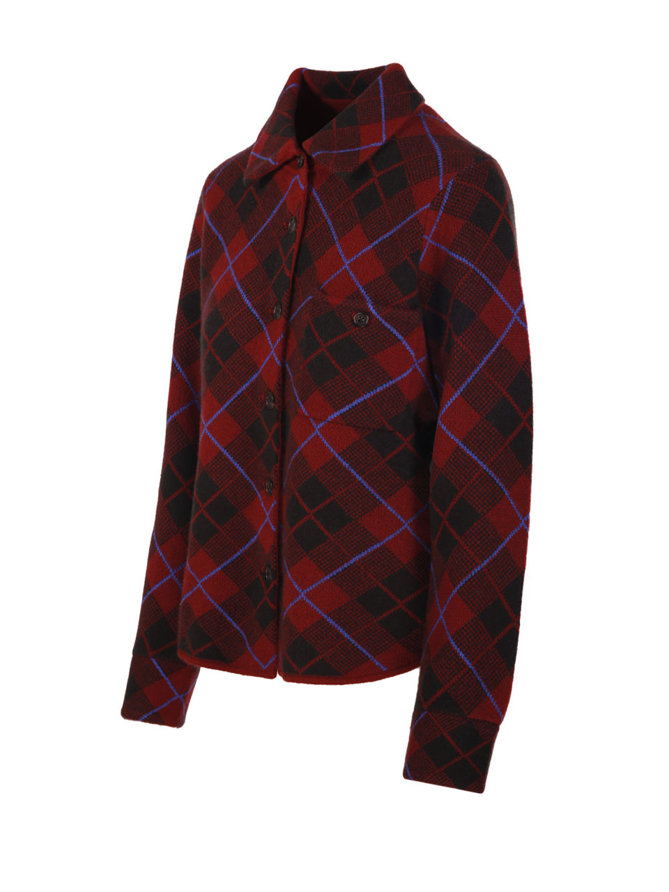 WOMAN GUEST IN RESIDENCE RED CASHMERE DYLAN PLAID SHIRT