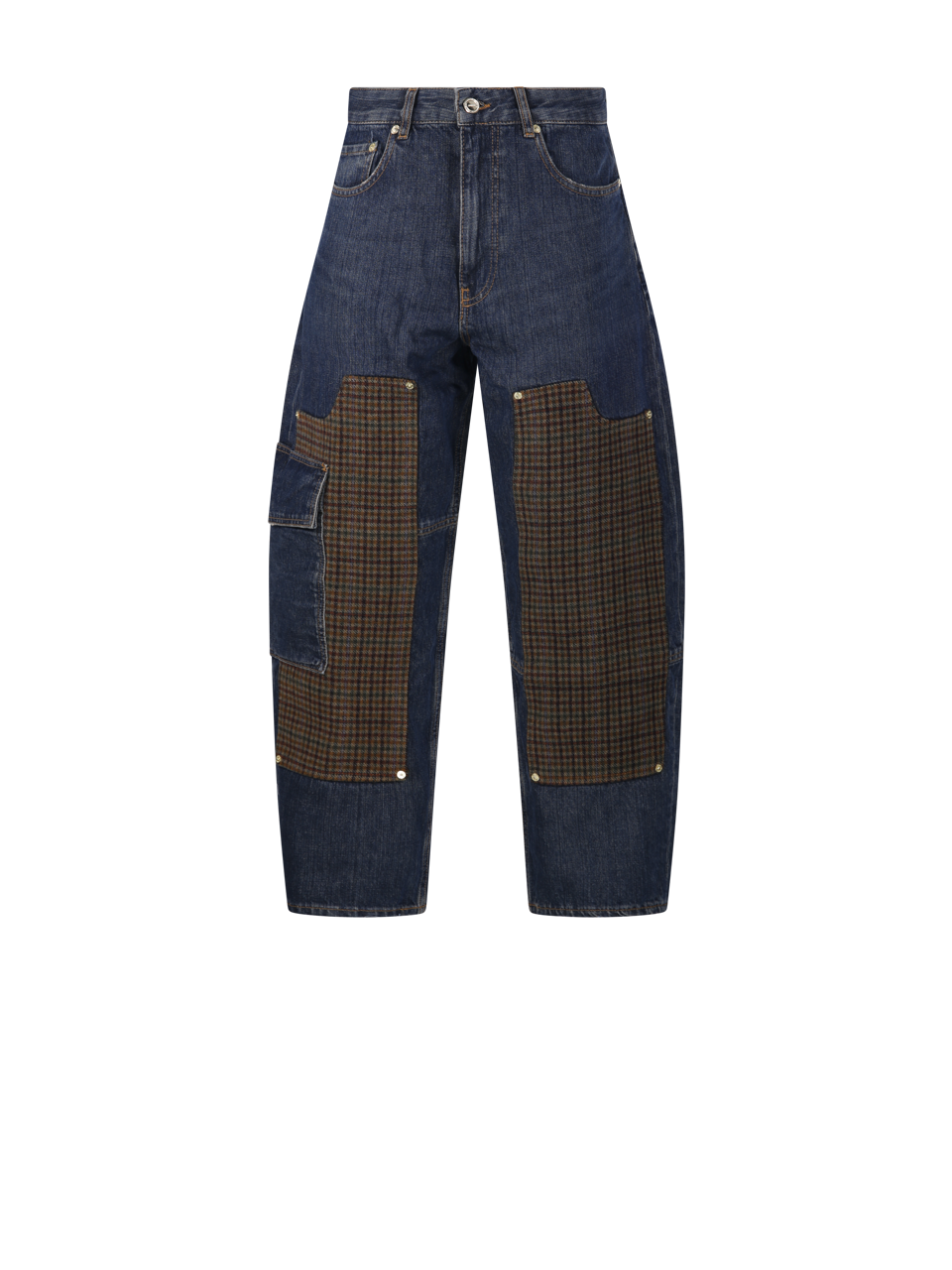 WOMAN GANNI BLUE RECYCLED COTTON SLUB MIX DENIM AUDRI JEANS