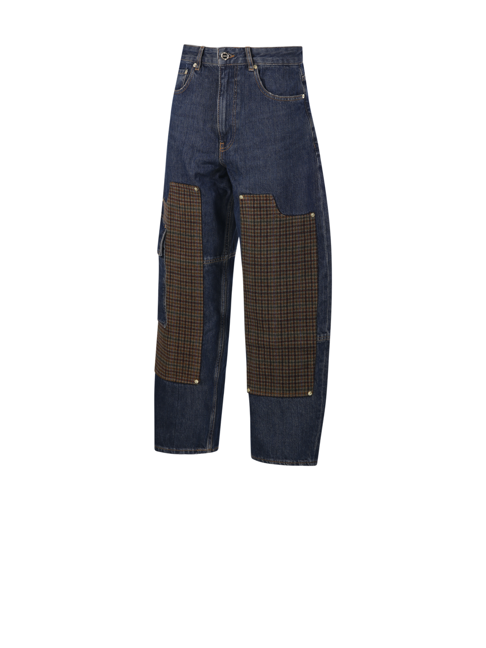 WOMAN GANNI BLUE RECYCLED COTTON SLUB MIX DENIM AUDRI JEANS