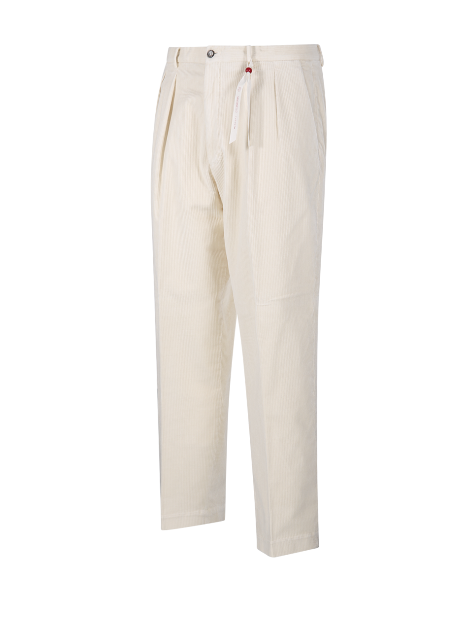 UOMO SANTANIELLO PANTALONI MIRO' IN COTONE BIANCO 