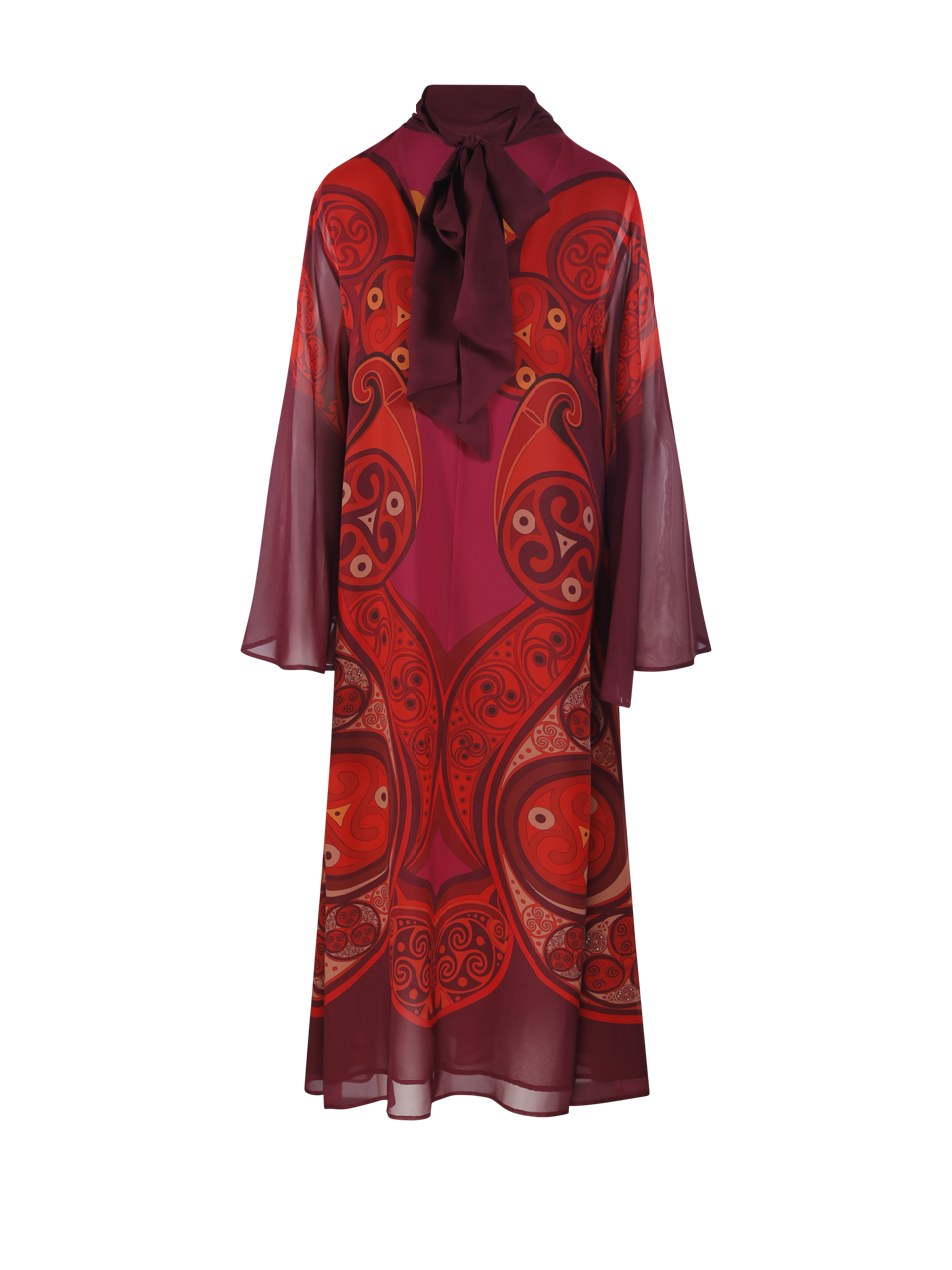 WOMAN LA DOUBLEJ RED SILK MIDI MAGNIFICO DRESS