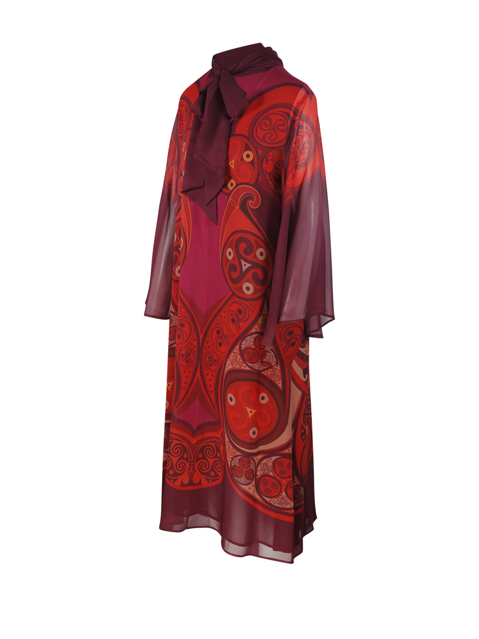 WOMAN LA DOUBLEJ RED SILK MIDI MAGNIFICO DRESS