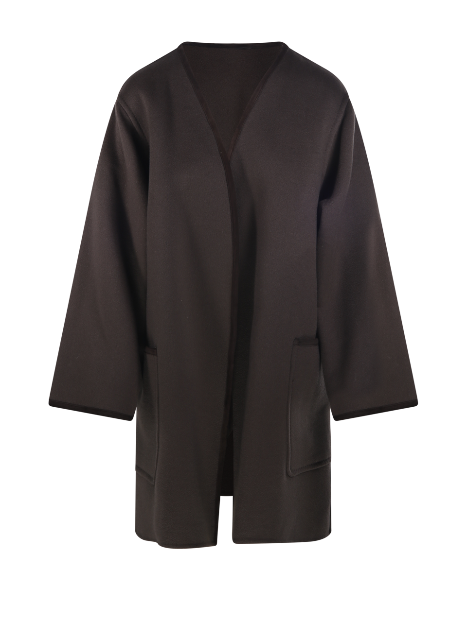 WOMAN MAXMARA BROWN CASHMERE FLIPPER COAT