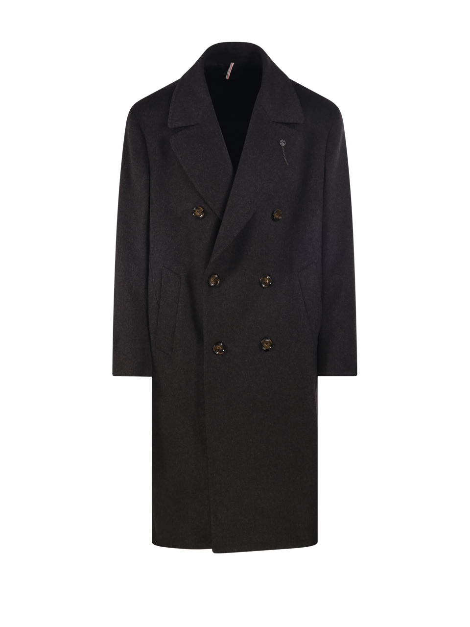 UOMO SANTANIELLO CAPPOTTO MARRONE IN LANA 