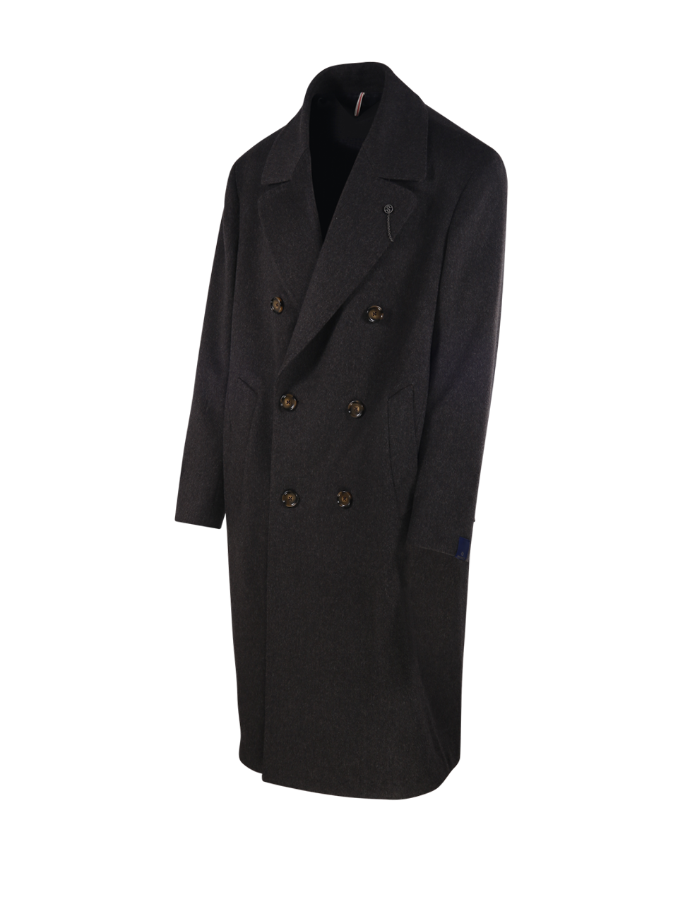 UOMO SANTANIELLO CAPPOTTO MARRONE IN LANA 