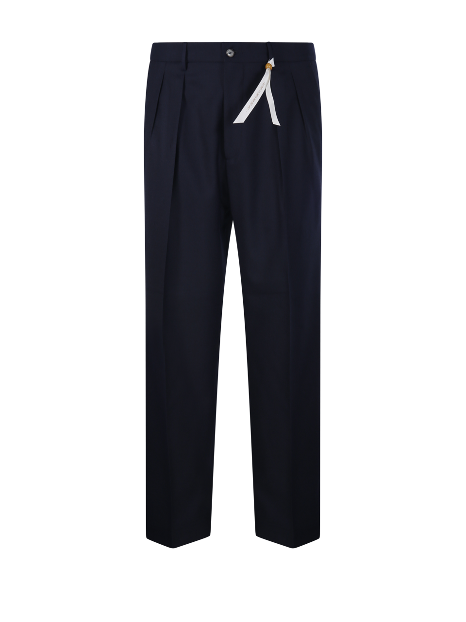 UOMO SANTANIELLO PANTALONI MIRO` IN LANA BLU 