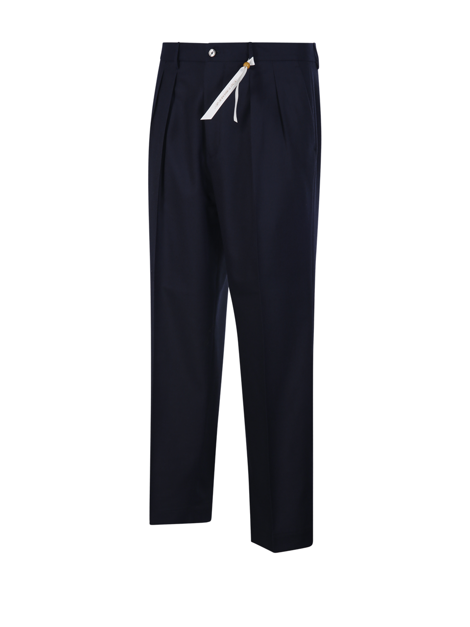 UOMO SANTANIELLO PANTALONI MIRO` IN LANA BLU 