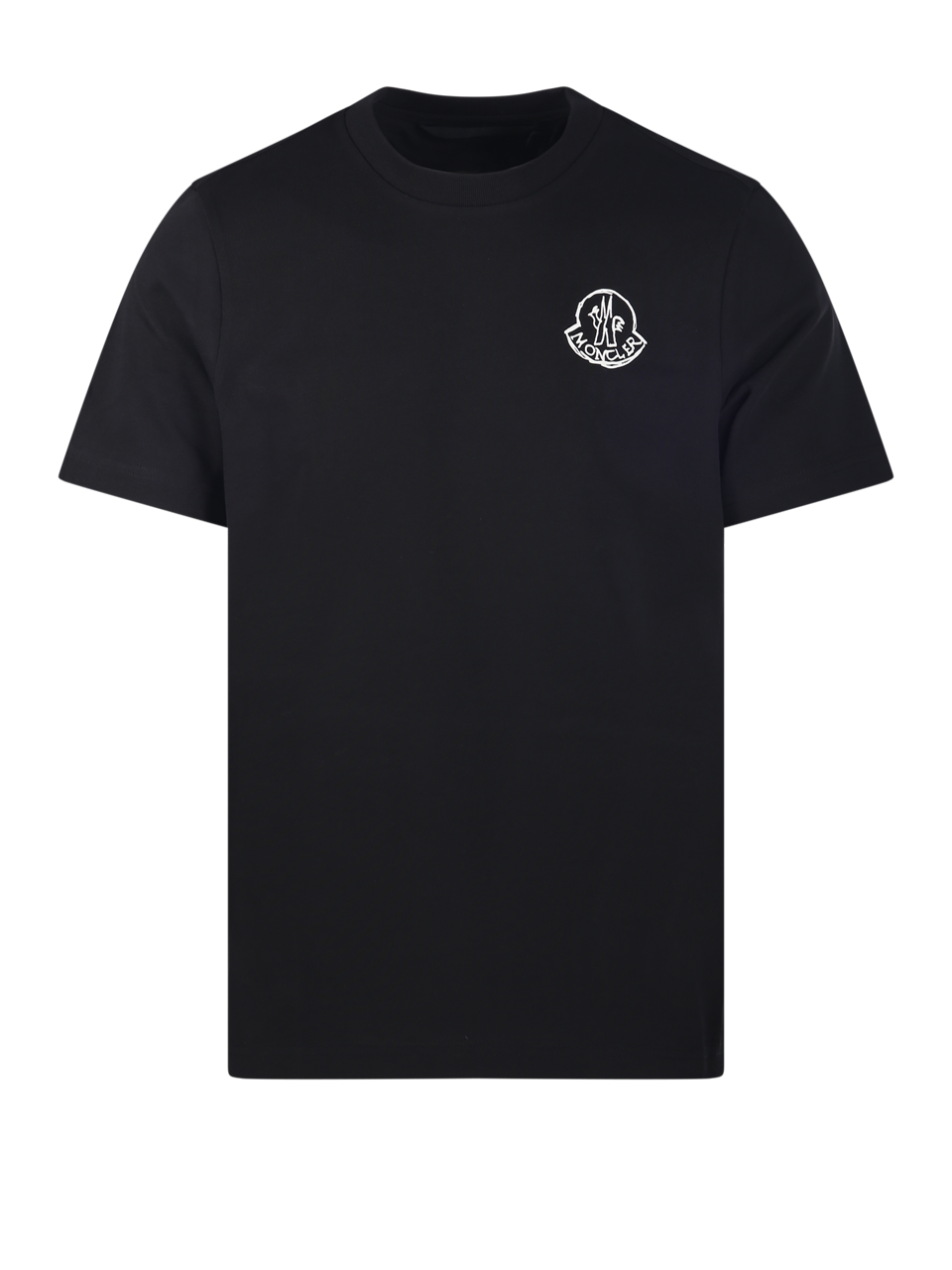 MEN MONCLER BLACK COTTON SS T-SHIRT
