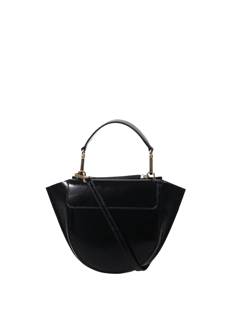 WOMAN WANDLER BLACK LEATHER HORTENSIA MINI BAG