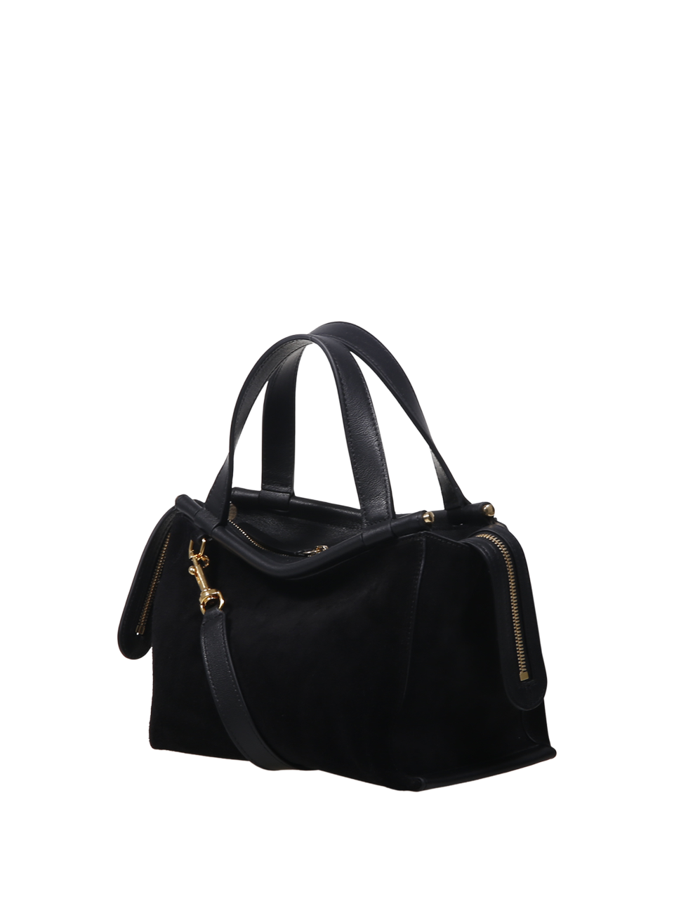 WOMAN WANDLER BLACK LEATHER HORTENSIA PICCOLA BAG